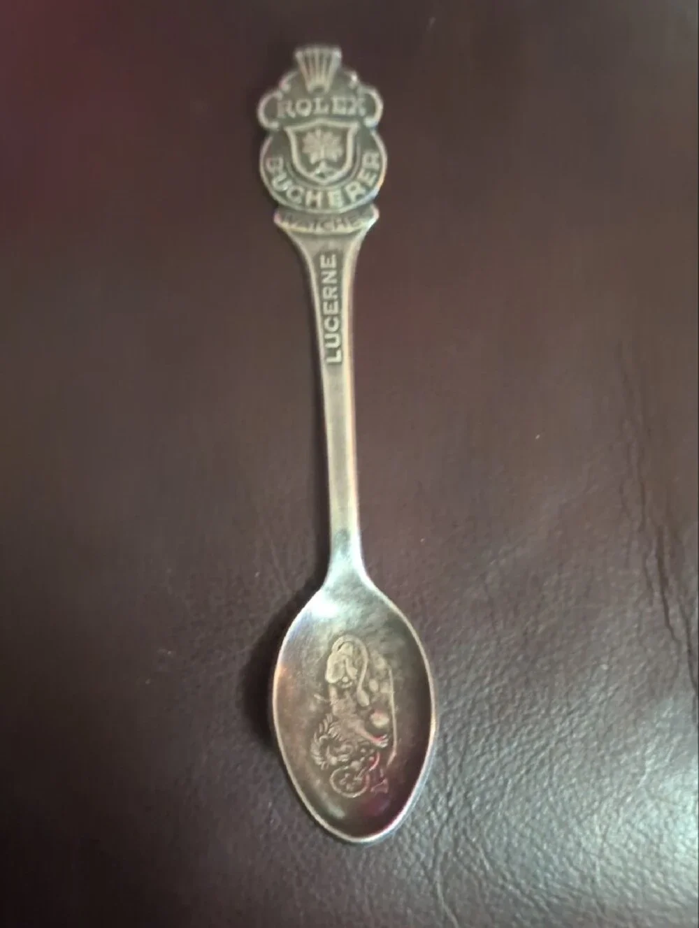 Rolex Silver Souvenir Spoon with Lucerne Crest
